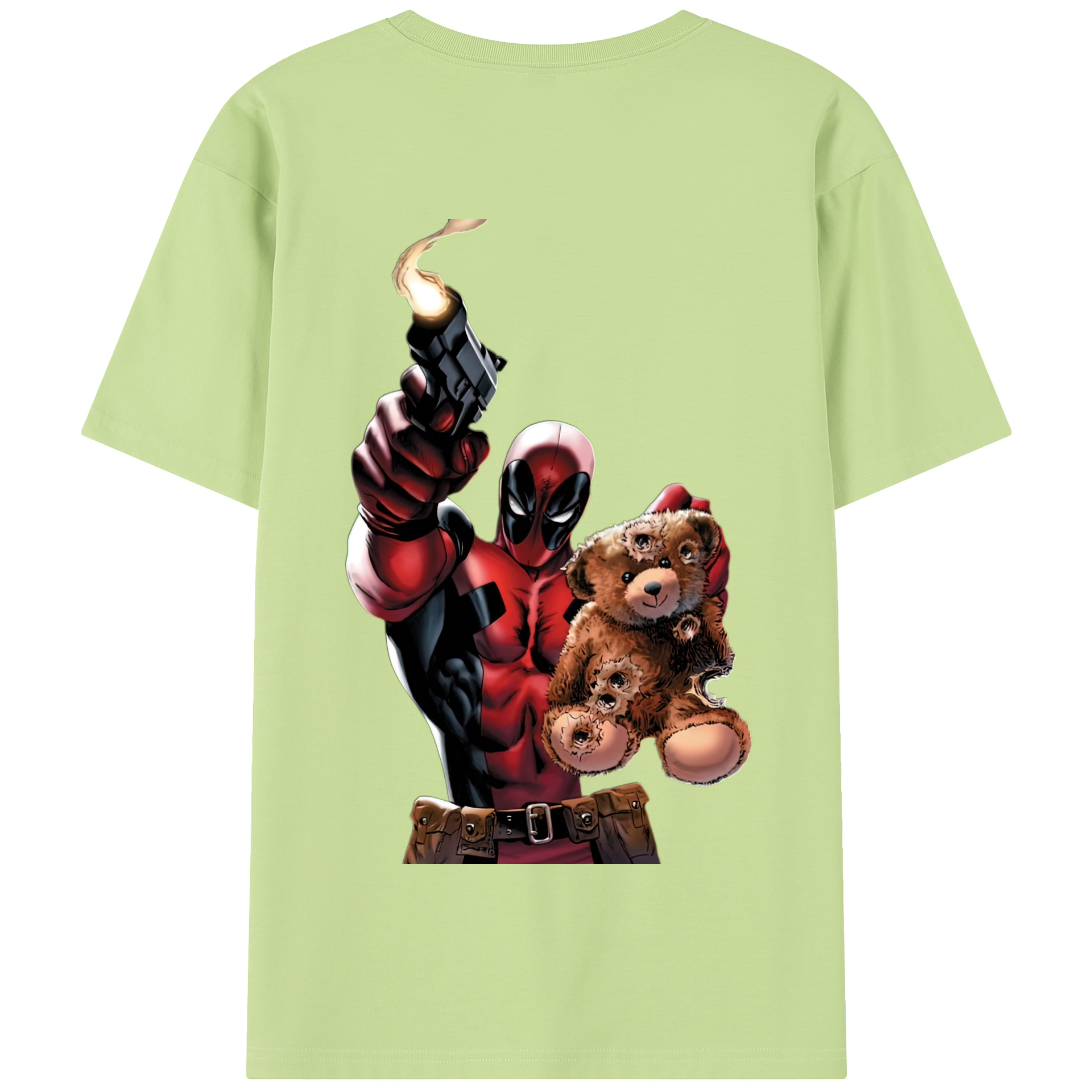 （画像用） Deadpool デッドプール 綿100％半袖Tシャツ（背面プリント）